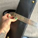 Joy & Iman Black Leather Tote Large Shoulder Bag Best Friend Satchel Top Handles Gold Photo 6