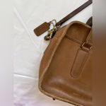 Coach Vintage  NY 3627 Distressed Leather Skinny Flight Bag Tan Photo 1