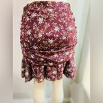 Veronica Beard  Silk Taras Merlot Multi Floral Mini Skirt 8 Photo 5