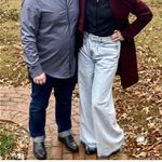 EXPRESS Super High Waisted Baggy Wide Leg Jeans Photo 6