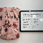 Three Pink Hearts  Dress Womens XS Floral‎ Print Maxi Pink High Low Hem Ruched Photo 12