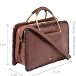 Hidesign Mimosa 03 Sling Bag East India Brown Goat Leather Crossbody Satchel Bag Photo 15