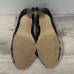 Impo  Black Faux Leather Lattice Caged Peep Toe Pumps Stiletto Heels Size 9.5 Photo 5