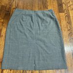 Y2K Skirt 10” Slit on Back Wool & Polyester Gray Size 14P Photo 5