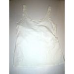 NWT New Designer Natori Top Tank M White Shelf Bra Sleeveless Womens Layering Size M Photo 2