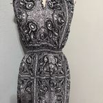 Faded Glory  Women Black Gray Patterned Halter Neck Elastic Waist Maxi Dress XL Photo 2