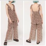 Urban Outfitters XS Inge Chiffon Plunging Tiered Ruffle Jumpsuit - NWOT Photo 1