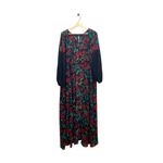 Torrid Floral Chiffon Long Duster Green Size 1X Bohemian Coastal Festival Hippie Photo 1