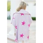 J. Marie Anniston Cardigan Open Front Pink Stars Purple Spring Pastel Womens M/L Size undefined Photo 2