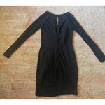Venus  little black dress LBD ruched long sleeve bodycon cocktail party XS Photo 6