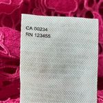 Saks 5th Avenue Saks Fifth Avenue Womens Pink Lace Sheer size L Long Sleeve Button Floral Mesh Photo 9