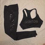 Adidas Black Sports Bra and Leggings Set Photo 1