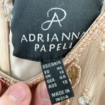 Adrianna Papell Size 14 Dress Peach Beaded Flowy Formal Bridesmaid Wedding Guest Photo 4