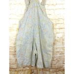 Boho Printed Shortall Women XS Ivory Blue Floral Paisley Bali Batik Home Cottage Photo 12