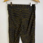 Johnny Was Allebra Metallic Tape Jogger Pants Womens Small Tiger Green Glitter Photo 7