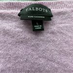 Talbots  100% Cashmere Crewneck Sweater Star Print Lavender Soft Luxury L Photo 6