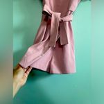 Greylin Anthropologie  Ellie Blush Pink Off the Shoulder Tie Waist Romper SZ S Photo 8