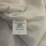 Lucy in the Sky  dress Large L Chiffon Ivory White Polkadot Ruffle Tie Waist Photo 11