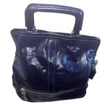 Coach Madison Lindsay purple plum patent leather satchel Photo 1