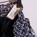 ZARA NEW Cotton Blue White Micro Floral Flower Print Pattern Mini Skirt M Photo 2