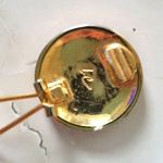 Liz Claiborne Vintage Black Faux Onyx Gold Tone Round Clip Earrings Photo 3