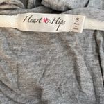 Heart & Hips  Gray Hooded Long Sleeve Front Pocket Pullover Top Women Sz S Photo 3