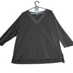 Banana Republic V Neck Tunic Top Womens XL Black Versatile Workwear Business Photo 1