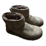 UGG  Classic Mini Metallic Heel Boots Suede Sheepskin Lined Women's Size 8 Photo 0