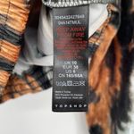 Topshop Tie Dye Cropped Sweatshirt Long Sleeve Crewneck Orange Black Size 6 Photo 3