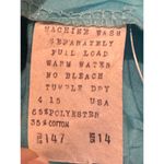 vintage Aqua & white Daisy overlay dress circular skirt size large Blue Photo 11