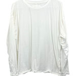 We The Free White Cotton Long Sleeve Crew Neck Casual T Shirt Women M Loungewear Photo 0