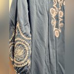 Sunny Leigh Size M Tunic Blue with White embroidery Photo 1