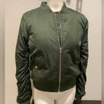 BB Dakota Satin Green Military Bomber Jacket XS 0 2 Photo 0