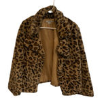 FAVLUX  Faux Fur Cheetah Print open front coat size M Photo 0