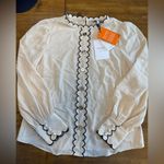 LK Bennett L.K. Bennett Long Sleeve Button Up Blouse Top NWT with defect Size 6 Photo 4