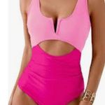 Cupshe Women's V Neck Ruched Cut Out Solid Sexy One-.. Photo 0