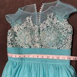 Women’s Chiffon Lace Appliqué Dress with Slit Prom Party Wedding NWOT 8 Photo 7