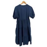 English Factory  Midi Dress‎ Women Blue Puff Sleeve Boho Preppy Cottagcore Medium Photo 4