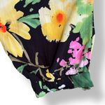 Jams World Vintage  Flora Grande Floral Jumpsuit Cropped Black Made In Hawaii USA Photo 4