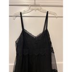 Victoria's Secret Victoria’s Secret Black Strappy Tulle Lace Nightie Lined Size Medium Babydoll Photo 4