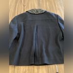Akris Punto  LIGHTWEIGHT embellished collar metal button black wool blazer Jacket Photo 3
