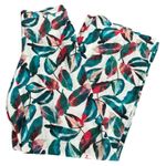 ONIA  Mila Tropical Leaf‎ Print White Pants Wide Leg Swim Beach Cover Up Size S Photo 11