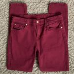 7 For All Mankind 7FAM Gwenevere ankle size 28 maroon denim jeans Photo 0