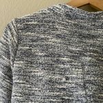 Loft Tweed Sweater Marled Mock Neck Size M Metallic Thread Blue Photo 4