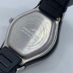 Armitron pro sports womens 27mm Quartz analog watch silver tone dial black runs Photo 5