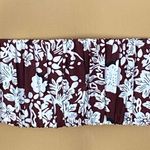 ZARA burgundy and white floral bralette/crop top with large buckle. Small. EUC Photo 4