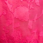 Torrid NWT  Hot Pink Chiffon Clip Floral Short Sleeve‎ Split Neck Top 4X Photo 4