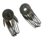 Vintage aurora borealis vintage chain statement earrings Photo 5