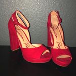 American Rag Red Chunky Heels Photo 0