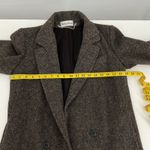 Vintage Ashley Scott Wool Blend Herringbone Tweed Blazer Coat Double Breasted Brown Size M Photo 6